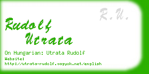 rudolf utrata business card